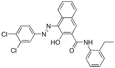 4-[(3,4-dichlorophenyl)azo]-N-(2-ethylphenyl)-3-hydroxynaphthalene-2-carboxamide Struktur