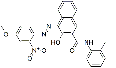 N-(2-ethylphenyl)-3-hydroxy-4-[(4-methoxy-2-nitrophenyl)azo]naphthalene-2-carboxamide Struktur