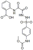 2-[[[[4-(methoxycarbonylamino)phenyl]sulfonylamino]carbamoylformyl]ami no]benzoic acid Struktur