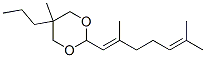 2-(2,6-dimethylhepta-1,5-dienyl)-5-methyl-5-propyl-1,3-dioxane Struktur