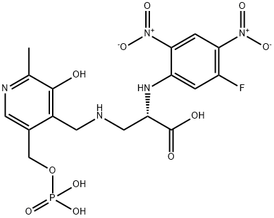 alpha-N-fluorodinitrophenyl-beta-N-phosphopyridoxyldiaminopropionate Struktur