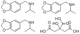 1,3-Benzodioxole-5-methanamine, N-(1-methylethyl)-, 2-hydroxy-1,2,3-pr opanetricarboxylate (3:1) Struktur