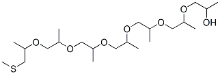 4,7,10,13,16,19-Hexamethyl-5,8,11,14,17,20-hexaoxa-2-thiatricosan-22-ol Struktur