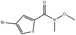 4-BROMO-N-METHOXY-N-METHYLTHIOPHENE-2-CARBOXAMIDE Struktur