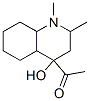 1-(Decahydro-4-hydroxy-1,2-dimethylquinolin-4-yl)ethanone Struktur