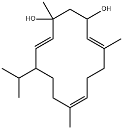 12-Isopropyl-1,5,9-trimethyl-4,8,13-cyclotetradecatriene-1,3-diol Struktur