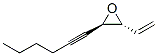 Oxirane, 2-ethenyl-3-(1-hexynyl)-, trans- (9CI) Struktur