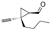 Cyclopropanecarboxaldehyde, 2-butyl-2-ethynyl-, trans- (9CI) Struktur