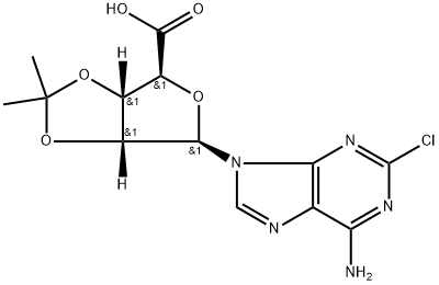 2-CHLORO-9-(2-3-O-ISOPROPYLIDENE-BETA-D-RIBOFURANOSYLURONIC ACID)ADENINE Struktur