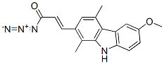 3-(6-methoxy-1,4-dimethyl-9H-carbazol-2-yl)acryloyl azide  Struktur