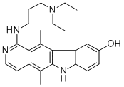 1-((3-(Diethylamino)propyl)amino)-5,11-dimethyl-6H-pyrido(4,3-b)carbaz ol-9-ol Struktur