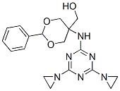 5-[[4,6-Di(1-aziridinyl)-1,3,5-triazin-2-yl]amino]-2-phenyl-1,3-dioxane-5-methanol Struktur