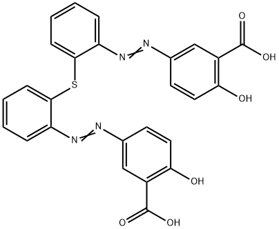 Benzoic acid, 3,3'-[thiobis(2,1-phenyleneazo)]bis[6-hydroxy- Struktur