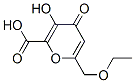 4H-Pyran-2-carboxylic acid, 6-(ethoxymethyl)-3-hydroxy-4-oxo- (9CI) Struktur