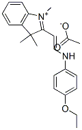 2-[2-[(4-ethoxyphenyl)amino]vinyl]-1,3,3-trimethyl-3H-indolium acetate Struktur