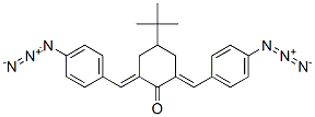 2,6-Bis[(4-azidophenyl)methylene]-4-(1,1-dimethylethyl)-1-cyclohexanone Struktur