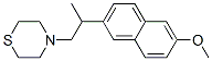 4-[2-(6-methoxynaphthalen-2-yl)propyl]thiomorpholine Struktur
