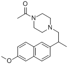 1-Acetyl-4-(2-(6-methoxy-2-naphthalenyl)propyl)piperazine Struktur