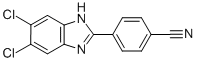 4-(5,6-DICHLORO-1H-BENZIMIDAZOL-2-YL)BENZONITRILE Struktur