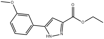 5-(3-METHOXY-PHENYL)-1H-PYRAZOLE-3-CARBOXYLIC ACID ETHYL ESTER Struktur