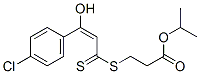 3-[[3-(4-Chlorophenyl)-3-hydroxy-1-thioxo-2-propenyl]thio]propionic acid isopropyl ester Struktur