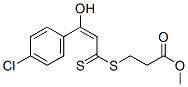 3-[[3-(4-Chlorophenyl)-3-hydroxy-1-thioxo-2-propenyl]thio]propionic acid methyl ester Struktur