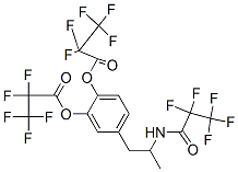 N-[2-[3,4-Bis[(pentafluoropropanoyl)oxy]phenyl]-1-methylethyl]-2,2,3,3,3-pentafluoropropanamide Struktur