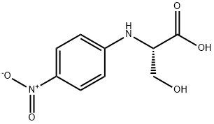 (2S)-3-hydroxy-2-[(4-nitrophenyl)amino]propanoic acid Struktur