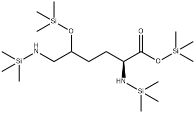 L-Lysine, N2,N6-bis(trimethylsilyl)-5-[(trimethylsilyl)oxy]-, trimethy lsilyl ester Struktur