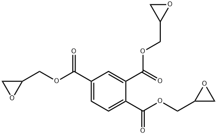 tris(oxiranylmethyl) benzene-1,2,4-tricarboxylate Struktur