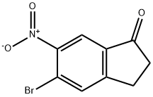 5-bromo-6-nitro-2,3-dihydro-1H-inden-1-one Struktur