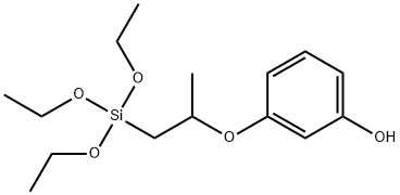 3-[1-Methyl-2-(triethoxysilyl)ethoxy]phenol Struktur