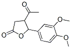 4-(3',4'-dimethoxyphenyl)-3-acetyl-4-butanolide Struktur