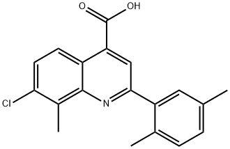 7-CHLORO-2-(2,5-DIMETHYLPHENYL)-8-METHYLQUINOLINE-4-CARBOXYLIC ACID Struktur