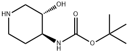 Carbamic acid, [(3S,4S)-3-hydroxy-4-piperidinyl]-, 1,1-dimethylethyl ester (9CI) Struktur