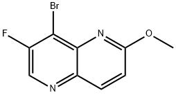 8-BROMO-7-FLUORO-2-METHOXY-1,5-NAPHTHYRIDINE Struktur