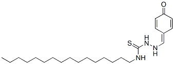 3-hexadecyl-1-[(4-oxo-1-cyclohexa-2,5-dienylidene)methylamino]thiourea Struktur