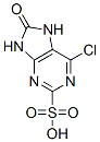 6-chloro-8-oxo-7,9-dihydropurine-2-sulfonic acid Struktur