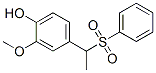 4-[1-(benzenesulfonyl)ethyl]-2-methoxy-phenol Struktur