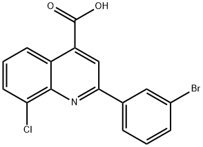 2-(3-BROMOPHENYL)-8-CHLOROQUINOLINE-4-CARBOXYLICACID Struktur