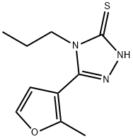 5-(2-METHYL-3-FURYL)-4-PROPYL-4H-1,2,4-TRIAZOLE-3-THIOL Struktur