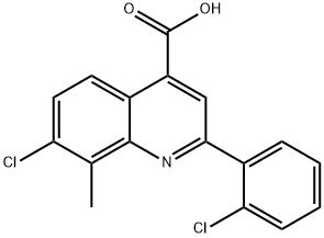 7-CHLORO-2-(2-CHLOROPHENYL)-8-METHYLQUINOLINE-4-CARBOXYLIC ACID Struktur