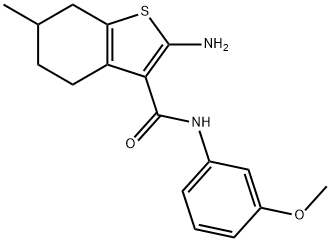 2-AMINO-N-(3-METHOXYPHENYL)-6-METHYL-4,5,6,7-TETRAHYDRO-1-BENZOTHIOPHENE-3-CARBOXAMIDE Struktur