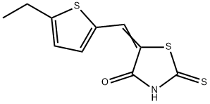 (5E)-5-[(5-ethyl-2-thienyl)methylene]-2-mercapto-1,3-thiazol-4(5H)-one Struktur