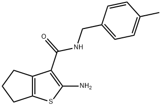 2-AMINO-N-(4-METHYLBENZYL)-5,6-DIHYDRO-4H-CYCLOPENTA[B]THIOPHENE-3-CARBOXAMIDE Struktur