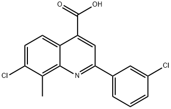 7-CHLORO-2-(3-CHLOROPHENYL)-8-METHYLQUINOLINE-4-CARBOXYLIC ACID Struktur