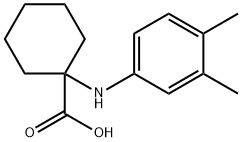 1-(3,4-DIMETHYL-PHENYLAMINO)-CYCLOHEXANECARBOXYLIC ACID Struktur