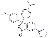 3,3-bis[4-(dimethylamino)phenyl]-6-(1-pyrrolidinyl)phthalide Struktur