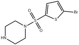 1-[(5-BROMOTHIEN-2-YL)SULFONYL]PIPERAZINE Struktur