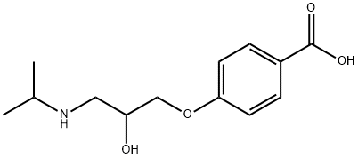 4-(2-Hydroxy-3-isopropylaminopropoxy)benzoic Acid Struktur